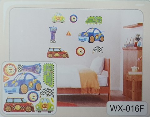 Naklejki na ścianę 3D peel & stick AUTA 30 x 30 cm WX-016F Naklejki na ścianę 3D peel & stick AUTA 30 x 30 cm WX-016F