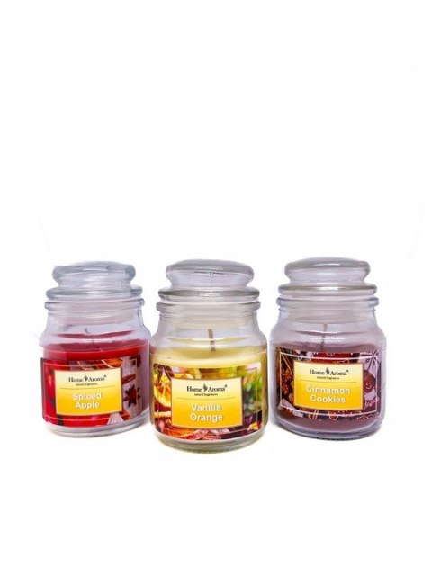 Świeca 6szt. zapachowa 70g mix 3 zapachów w słoiku Świeca 6szt. zapachowa 70g mix 3 zapachów w słoiku