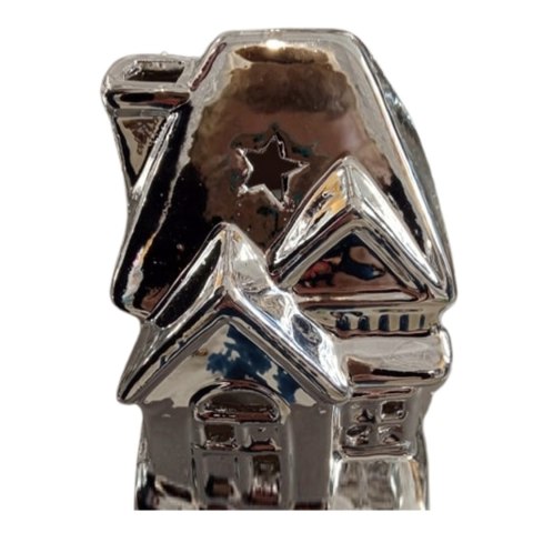Świecznik ceramiczny domek Wysokość 10x7x6cm Świecznik ceramiczny domek Wysokość 10x7x6cm