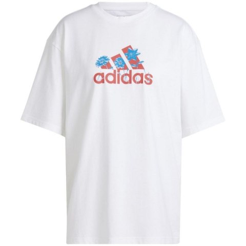 Koszulka damska adidas Flower Pack Badge of Sport biała IT1421 Koszulka damska adidas Flower Pack Badge of Sport biała IT1421