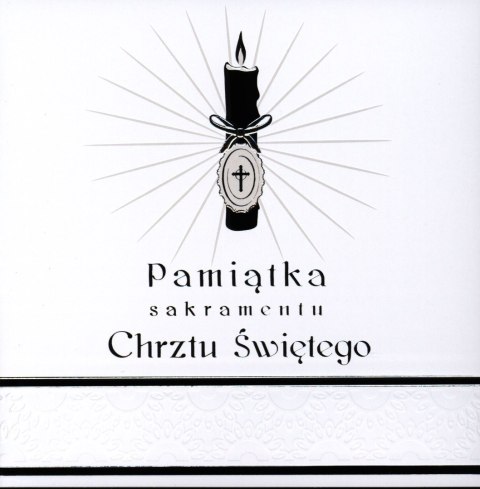 Karnet chrzest kwadrat złocony BB 0124 Karnet chrzest kwadrat złocony BB 0124