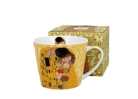 Kubek kubas prosty 610ml THE KISS ECRU by Gustav Klimt Kubek kubas prosty 610ml THE KISS ECRU by Gustav Klimt