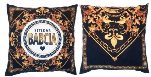 Poduszka 35x35 Stylowa Babcia złote lilie | S183 Poduszka 35x35 Stylowa Babcia złote lilie | S183