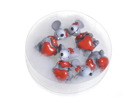 Walentynkowe myszki figurki 4szt. 4cm | RD19-0076 Walentynkowe myszki figurki 4szt. 4cm | RD19-0076