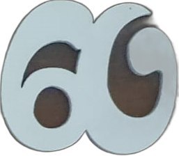 Cyfry drewniane białe ażurowe 5x5cm "60" 10szt. Cyfry drewniane białe ażurowe 5x5cm "60" 10szt.