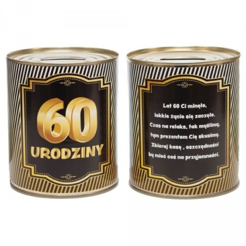 Skarbonka metalowa urodzinowa 60 Skarbonka metalowa urodzinowa 60