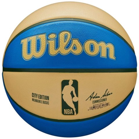 Piłka do koszykówki Wilson NBA Team City Edition Milwaukee Bucks Ball WZ4016517ID Piłka do koszykówki Wilson NBA Team City Edition Milwaukee Bucks Ball WZ4016517ID