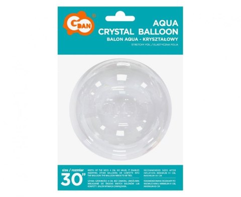 Balon Aqua - kryształowy bez nadruku 65cm KR-30BN Balon Aqua - kryształowy bez nadruku 65cm KR-30BN