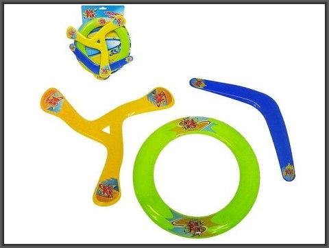Dysk latający ringo bumerang 25-30cm 3-sztuki w zestawie 720554 Dysk latający ringo bumerang 25-30cm 3-sztuki w zestawie 720554
