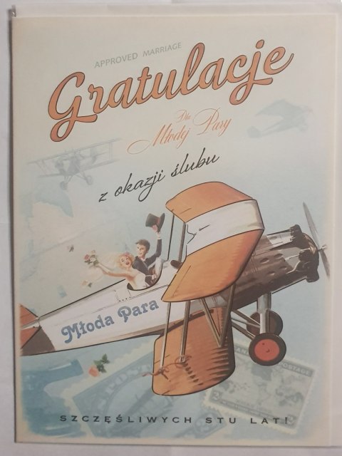 Karnet GRATULACJE DLA MŁODEJ PARY SV 13 Karnet GRATULACJE DLA MŁODEJ PARY SV 13