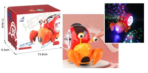 Krab światło-dźwięk-ruch na baterie, w kartonie 13x9x11 cm CH0025 Krab światło-dźwięk-ruch na baterie, w kartonie 13x9x11 cm CH0025