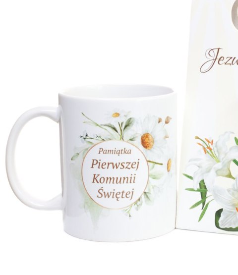 Kubek ceramiczny w ozdobnym opakowaniu "Pamiątka Pierwszej Komunii Świętej" | KOM-01 Kubek ceramiczny w ozdobnym opakowaniu "Pamiątka Pierwszej Komunii Świętej" | KOM-01