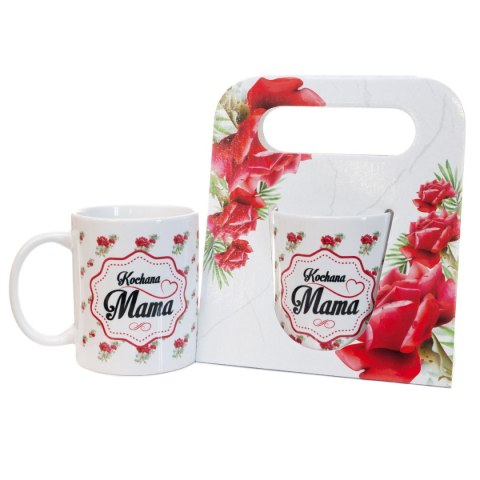 Kubek ceramiczny w ozdobnym opakowaniu z napisem "Kochana Mama" Kubek ceramiczny w ozdobnym opakowaniu z napisem "Kochana Mama"