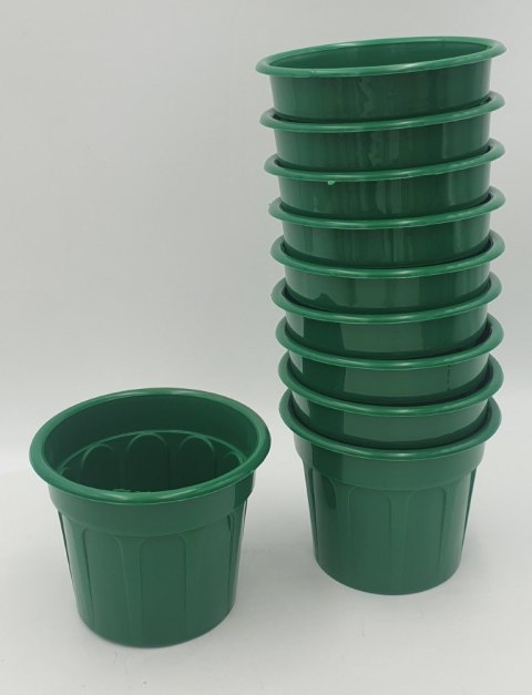 Osłonka / doniczka 10szt CARO 11cm ZIELONA Osłonka / doniczka 10szt CARO 11cm ZIELONA