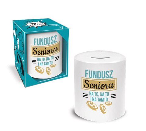 Skarbonka walec FUNDUSZ SENIORA Skarbonka walec FUNDUSZ SENIORA