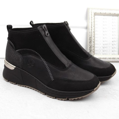 Botki na koturnie Rieker W N6361-00 RKR704 Botki na koturnie Rieker W N6361-00 RKR704