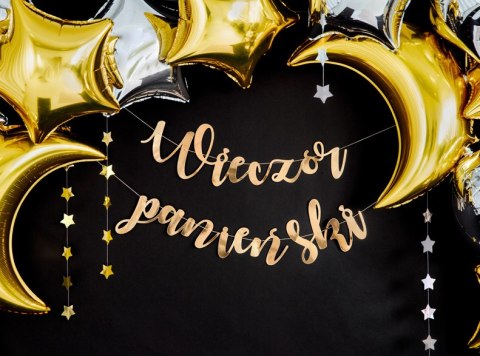 Baner girlanda na ścianę złoty wieczór panieński 150x21,5cm Baner girlanda na ścianę złoty wieczór panieński 150x21,5cm