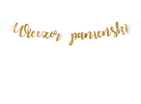 Baner girlanda na ścianę złoty wieczór panieński 150x21,5cm Baner girlanda na ścianę złoty wieczór panieński 150x21,5cm