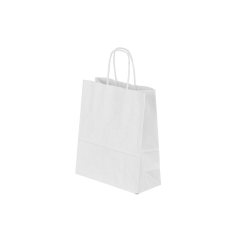 Torby papierowe 90g 24x11xH31 białe skręcany uchwyt 25szt. | 15-21 Torby papierowe 90g 24x11xH31 białe skręcany uchwyt 25szt. | 15-21