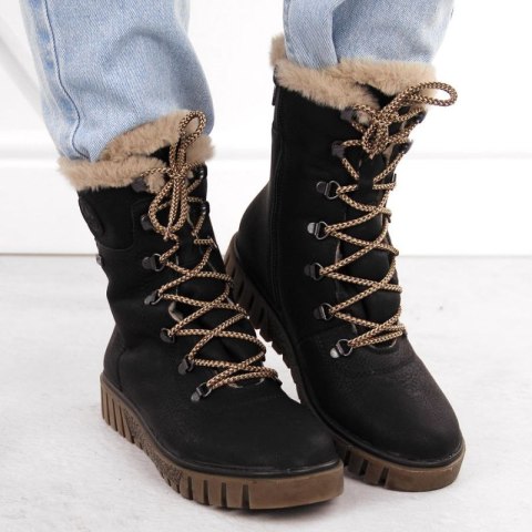 Botki z futerkiem Rieker W Y3424-00 RKR745 Botki z futerkiem Rieker W Y3424-00 RKR745