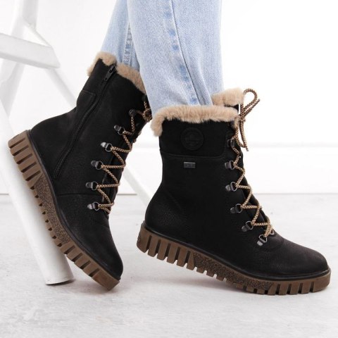 Botki z futerkiem Rieker W Y3424-00 RKR745 Botki z futerkiem Rieker W Y3424-00 RKR745
