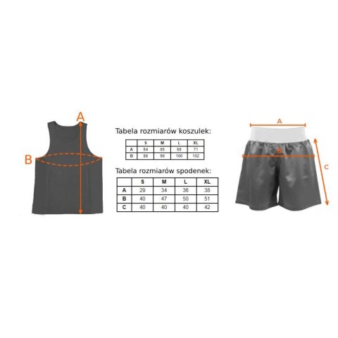 Strój startowy dwustronny BOXFIT M BFK-01 Strój startowy dwustronny BOXFIT M BFK-01