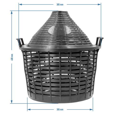 Balon do wina 20l w koszu plastikowym | 644020 Balon do wina 20l w koszu plastikowym | 644020