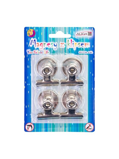 Magnesy z klipsem 4szt na blistrze PH-5113 Magnesy z klipsem 4szt na blistrze PH-5113