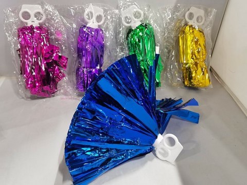 Pompony cheerleaderki błyszczące paski mix kolorów Pompony cheerleaderki błyszczące paski mix kolorów