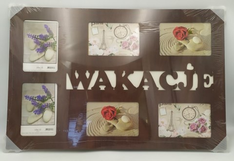 Ramka na 6 zdjęć 59x39cm WAKACJE. Ramka na 6 zdjęć 59x39cm WAKACJE.