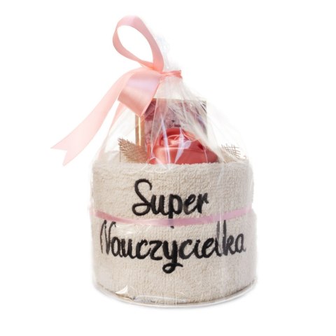 Ręcznik + czekolada SUPER NAUCZYCIELKA Ręcznik + czekolada SUPER NAUCZYCIELKA