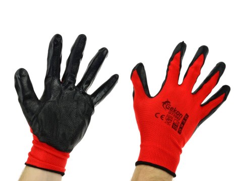 Rękawice ochronne 12par GEKO r.10 /RED Nitryl Rękawice ochronne 12par GEKO r.10 /RED Nitryl