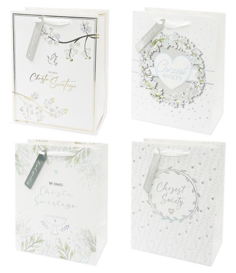 Torebka prezentowa 12szt. CHRZEST 12,8 x 17,9 x 8 cm QPS-064 Torebka prezentowa 12szt. CHRZEST 12,8 x 17,9 x 8 cm QPS-064