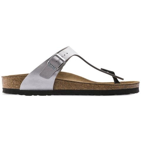Japonki damskie srebrne Birkenstock Gizeh Birko-Flor narrow wąskie (0043853) Japonki damskie srebrne Birkenstock Gizeh Birko-Flor narrow wąskie (0043853)