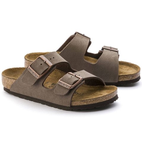 Klapki Birkenstock Arizona Kids Birko-Flor Nubuk Mocha narrow wąskie dziecięce młodzieżowe (0552893) Klapki Birkenstock Arizona Kids Birko-Flor Nubuk Mocha narrow wąskie dziecięce młodzieżowe (0552893)