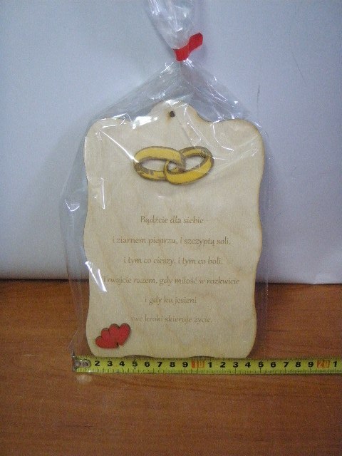 Deska życzenia 19 x 13 cm. / ŚLUB 7015 Deska życzenia 19 x 13 cm. / ŚLUB 7015