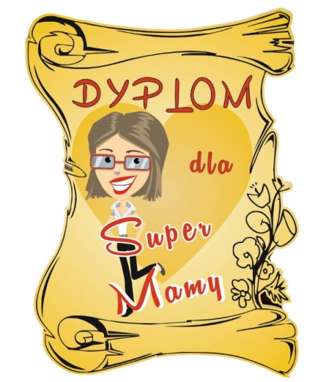 Dyplom dla Super Mamy 18 x 13 cm. P556W1 Dyplom dla Super Mamy 18 x 13 cm. P556W1