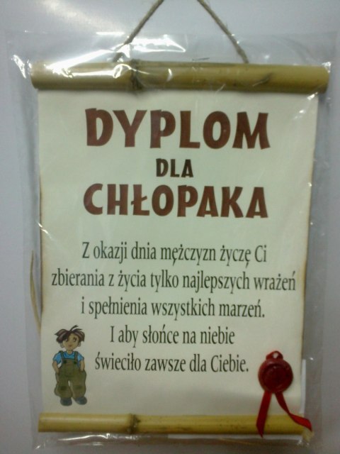 Dyplom na Dzień Chłopaka Dyplom na Dzień Chłopaka