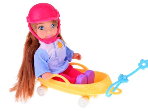 Lalka 30cm i laleczka 12cm na sankach zimowe sporty Anlily | ZA4765 Lalka 30cm i laleczka 12cm na sankach zimowe sporty Anlily | ZA4765