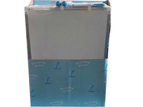 Tablica dwustronna magnetyczna z flamastrem biała 42x30x1cm Tablica dwustronna magnetyczna z flamastrem biała 42x30x1cm