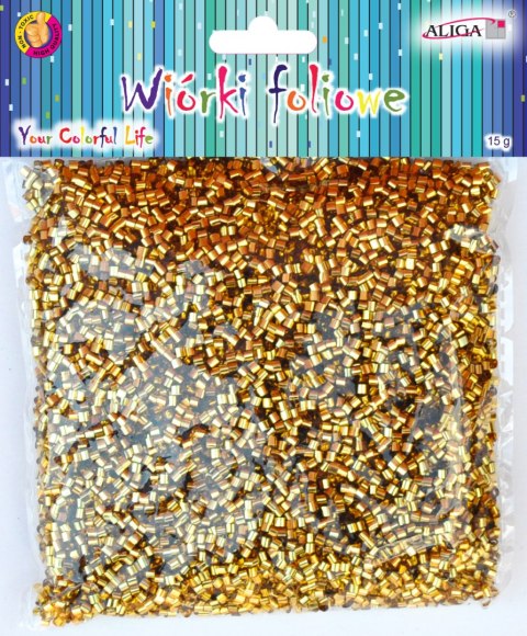 Wiórki foliowe złote op.15g WF-01 Wiórki foliowe złote op.15g WF-01