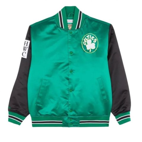 Kurtka Mitchell & Ness NBA Boston Celtics Primetime Heavyweight Satin Jacket Vintage Logo Celtics M JK8453-BCEKYGN Kurtka Mitchell & Ness NBA Boston Celtics Primetime Heavyweight Satin Jacket Vintage Logo Celtics M JK8453-BCEKYGN