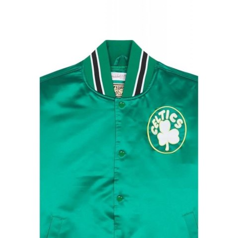 Kurtka Mitchell & Ness NBA Boston Celtics Primetime Heavyweight Satin Jacket Vintage Logo Celtics M JK8453-BCEKYGN Kurtka Mitchell & Ness NBA Boston Celtics Primetime Heavyweight Satin Jacket Vintage Logo Celtics M JK8453-BCEKYGN