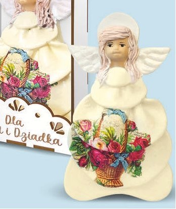Aniołek modlący w pudełku dla Babci i Dziadka | 7034-BD Aniołek modlący w pudełku dla Babci i Dziadka | 7034-BD