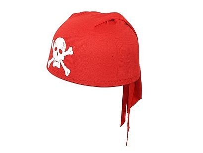 Czapka pirata czerwona 58-70 Czapka pirata czerwona 58-70