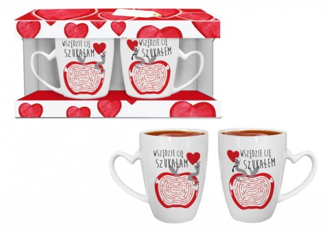 Zestaw 2 kubków Wszędzie Cię szukałam 350ml Zestaw 2 kubków Wszędzie Cię szukałam 350ml