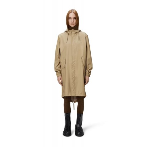 Kurtka, płaszcz przeciwdeszczowy Rains unisex Fishtail Parka W3 18140 24 SAND Kurtka, płaszcz przeciwdeszczowy Rains unisex Fishtail Parka W3 18140 24 SAND