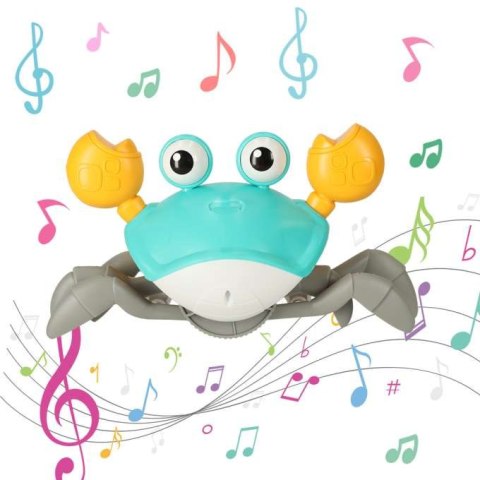 Krab pełzający interaktywny z dźwiękiem ZIELONY KX4896_1 Krab pełzający interaktywny z dźwiękiem ZIELONY KX4896_1