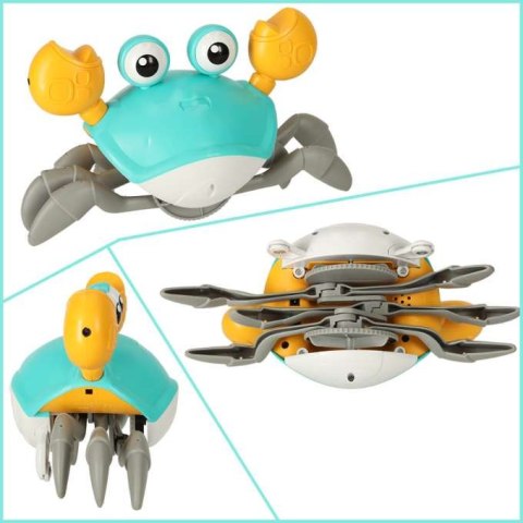 Krab pełzający interaktywny z dźwiękiem ZIELONY KX4896_1 Krab pełzający interaktywny z dźwiękiem ZIELONY KX4896_1