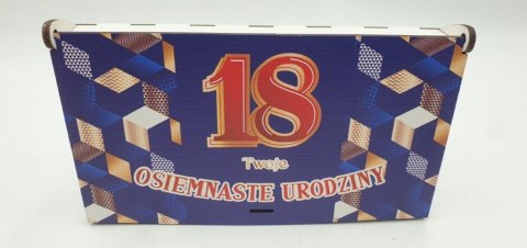 Pudełko mini drewno 18-nastka nr13 Pudełko mini drewno 18-nastka nr13